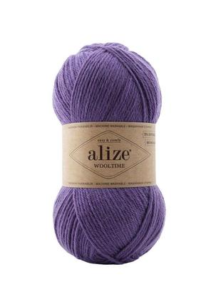 Носочная пряжа alize wooltime, фиолетовый 235