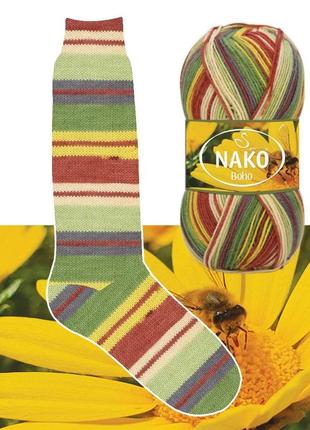 Носочная пряжа nako boho concept, 82167