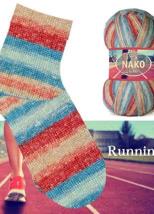 Шкарпеткова пряжа nako boho concept, running 32452