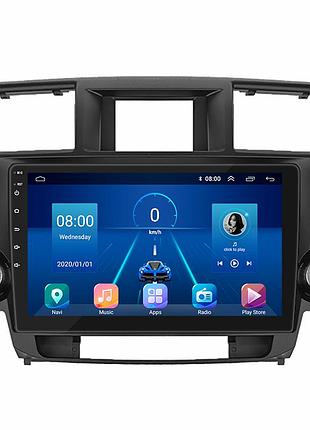 Штатная магнитола 10" lesko для toyota highlander ii (u40) 2007-2010 6/128gb 4g wi-fi gps top тойота