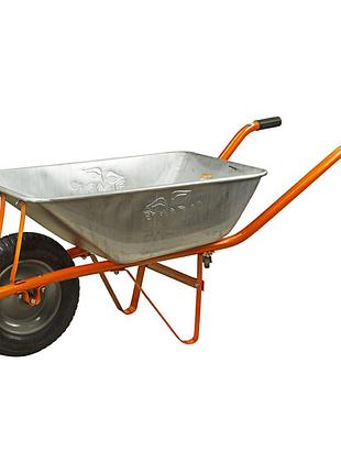 Тачка садовая одноколесная 58л 120кг колесо 14" flora (5055324)