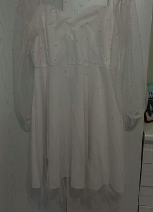 Біла сукня на розпис,весілля,випусний13 фото