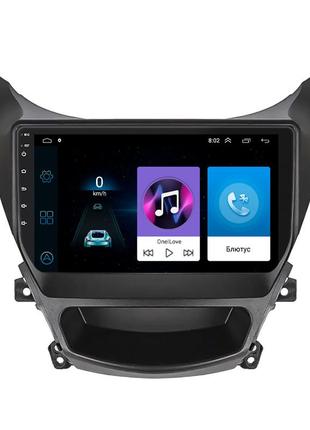 Штатна магнітола lesko для hyundai avante v 2010-2015 екран 9" 1/16gb wi-fi gps base хюндай 4 шт.