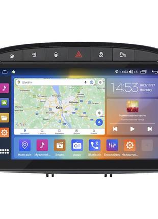 Штатная магнитола 9" lesko для peugeot rcz i рестайлинг 2012-2015 2/32gb carplay 4g wi-fi gps prime пежо 3шт