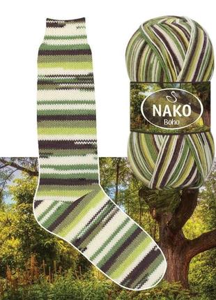 Шкарпеткова пряжа nako boho concept, 82168