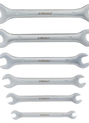 Ключі ріжкові 6 шт 6-17мм crv satine sigma (6010311)