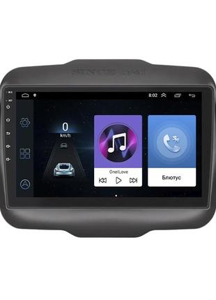 Штатная магнитола lesko для jeep renegade i рестайлинг 2018-н.в. экран 9" 1/16gb wi-fi gps base 3шт