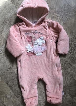 Комбинезон тёплый на девочку 68 р.
