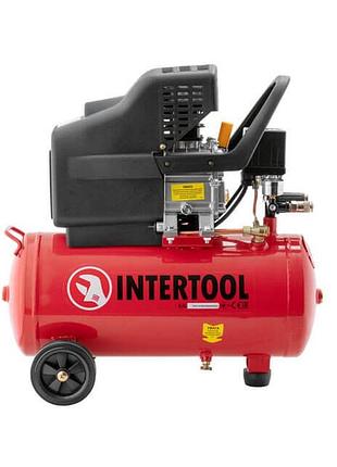 Компресор 24 л, 1.5 квт, 220 в, 8 aтм, 206 л/хв. intertool pt-0009