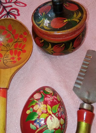 Винтаж! хохлома набор/посуда народное искусство3 фото