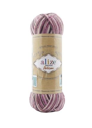 Шкарпеткова пряжа alize artisan superwash, 9011