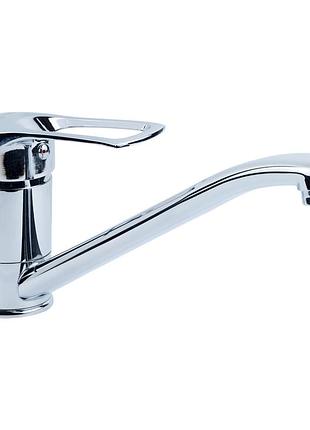 Смеситель s43 ø40 для кухни гусак прямой 250мм на гайке tau sm-1b244c (9843110)