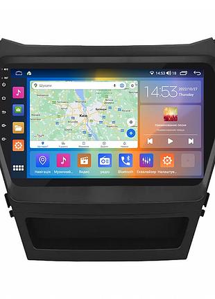 Штатная магнитола 9" lesko для hyundai santa fe iii рестайлинг 2015-2018 2/32gb carplay 4g wi-fi gps prime 2шт
