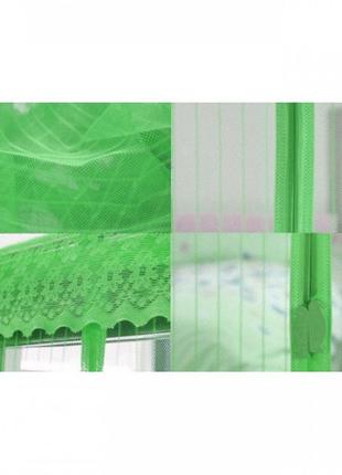 Антимоскитная сетка штора на магнитах magic mesh 110*210 см original зелёная3 фото