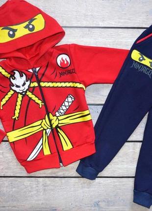 ✅ утеплений костюм для хлопчика та дівчинки "ninjago" ниндзяго