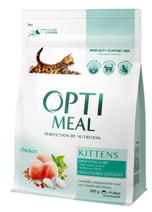 Optimeal сухий корм для кошенят із куркою — 4 кг