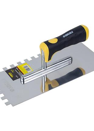 Гладилка нержавеющая штукатурная profi 280×130мм c зубом 10×10мм sigma (8327541)