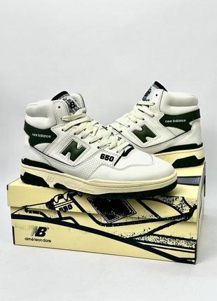 Зимові кросівки new balance 650 (white green)4 фото