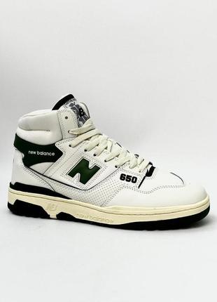 Зимові кросівки new balance 650 (white green)3 фото