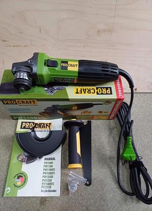 Кутошліфувальна машина (болгарка) procraft pw1100 125 мм
