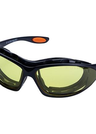 Набір окуляри захисні з обтюратором і змінними дужками super zoom anti-scratch, anti-fog (янтар) sigma