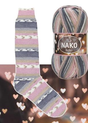 Носочная пряжа nako boho concept, 82265