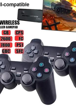 Игровая приставка data frog y3 lite 64 гб m8 game stick hdmi 4k 2,4g 20000+ игр ps1, dendy, sega play station12 фото