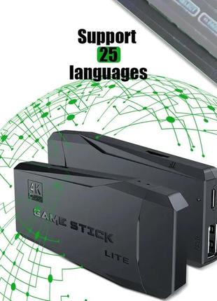 Игровая приставка data frog y3 lite 64 гб m8 game stick hdmi 4k 2,4g 20000+ игр ps1, dendy, sega play station110 фото