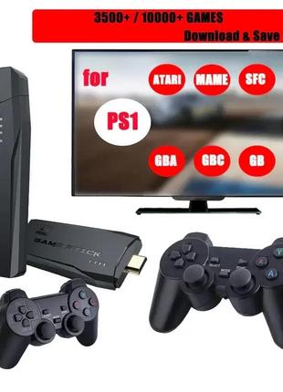 Игровая приставка data frog y3 lite 64 гб m8 game stick hdmi 4k 2,4g 20000+ игр ps1, dendy, sega play station18 фото