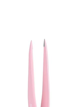 Пінцет для брів точковий staleks beauty & care 11 type 5 рожевий, tbc-11/52 фото