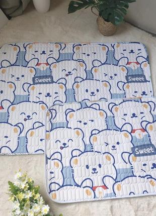 Багаторазова пелюшка для котів pet style "ведмежата" 50х70 см