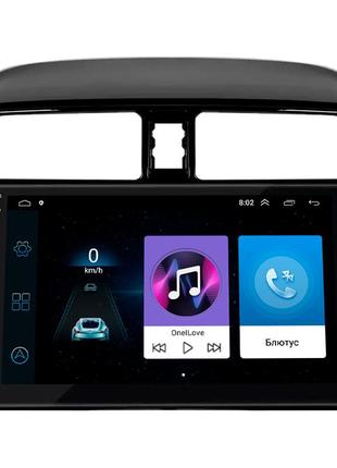 Штатная магнитола lesko для mitsubishi mirage vi 2012-2015 экран 9" 1/16gb wi-fi gps base 7шт