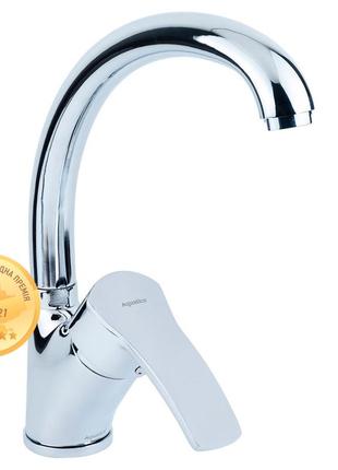 Смеситель ml ø40 для кухни гусак ухо лат. шток на гайке aquatica ml-4b441c (9746100)