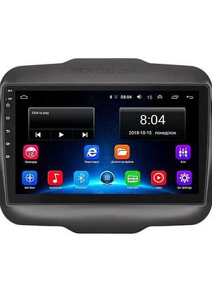 Штатна магнітола lesko для jeep renegade i 2014-2019 екран 9" 2/32gb wi-fi gps base ренегаде