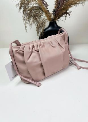 Ніжно рожева сумочка пельмень mango1 фото