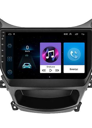 Штатна магнітола lesko для hyundai elantra v (md) рестайлінг 2013-2016 екран 9" 1/16gb wi-fi gps base 4 шт.