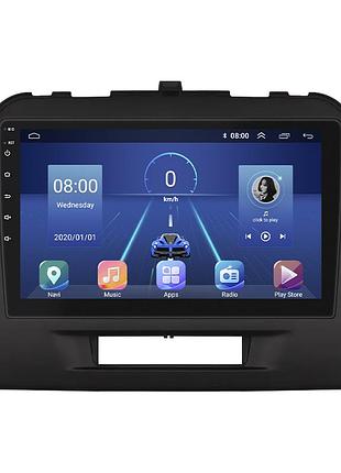 Штатная магнитола lesko для suzuki vitara ii рестайлинг 2018-н.в. 9" 4/64gb 4g wi-fi gps top сузуки витара