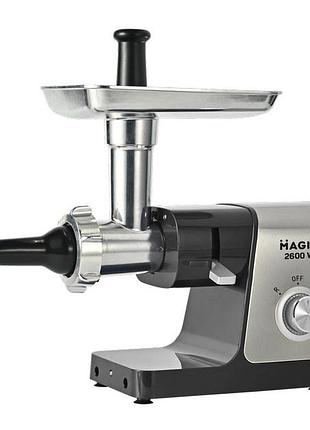 М'ясорубка електрична magio mg-262 2600 вт, з реверсом та насадками