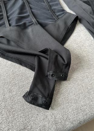 Боди с имитацией корсета на длинный и короткий рукав7 фото