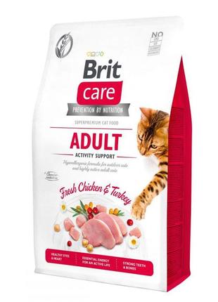 Brit care cat grain-free adult activity support сухой корм для кошек с высокой активностью - 2 кг