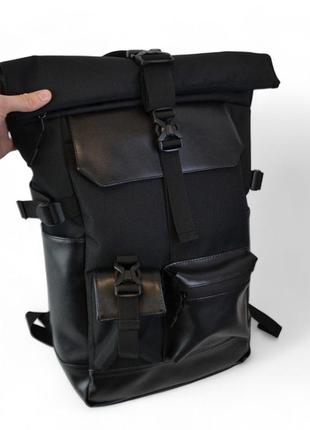 Рюкзак rolltop мужской женский для путешествий и ноутбука, ролтоп большой vk-481 для города.10 фото