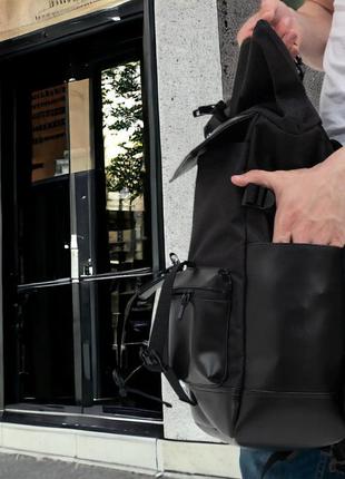 Рюкзак rolltop мужской женский для путешествий и ноутбука, ролтоп большой vk-481 для города.7 фото