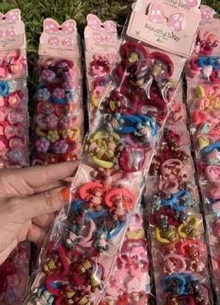 Резиночки для волосся дитячі на мікрофібрі (упаковка 40 шт)