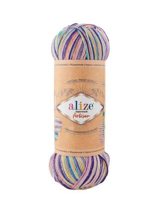 Шкарпеткова пряжа alize artisan superwash, 9003