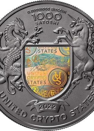 Серебряная монета "украина земля свободы" 31,1 грамм3 фото