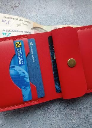 Компактний гаманець зі шкіри кошелек3 фото