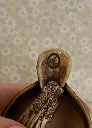 Вазочка пташка, глина