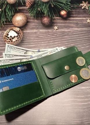 Шкіряний гаманець кошелек біфолд1 фото