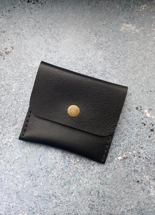 Шкіряна монетниця міні гаманець ручної роботи1 фото