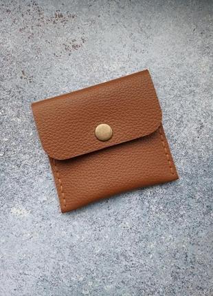 Шкіряна монетниця міні гаманець ручної роботи2 фото